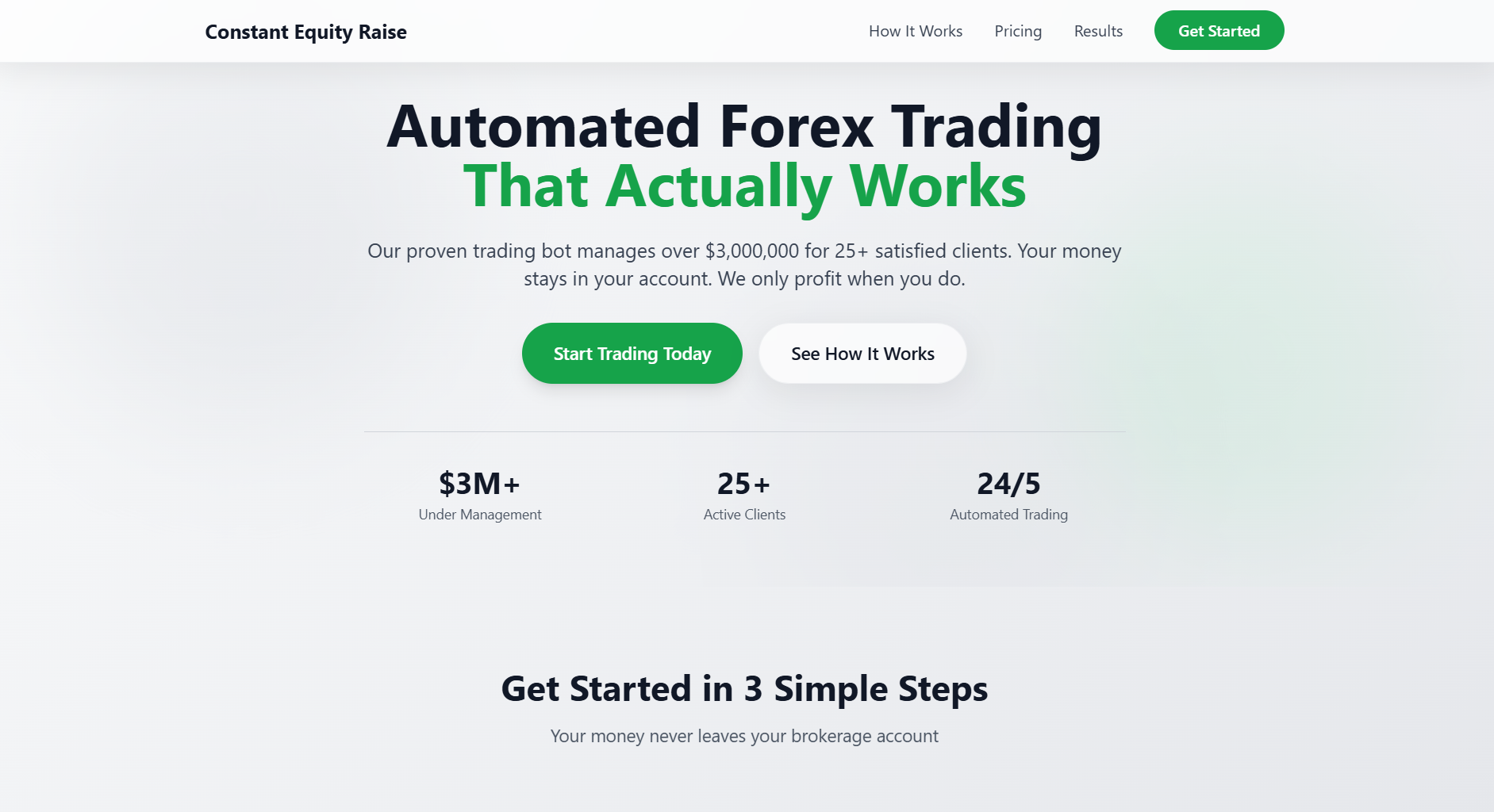 Constant Equity Raise Website Modernization
